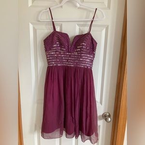 Purple Sequin Gown Size 4